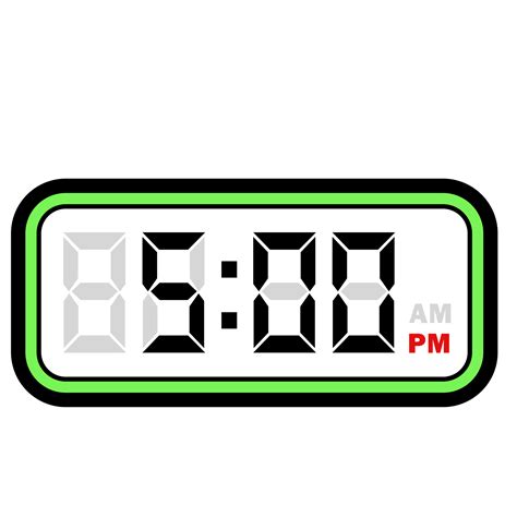 5:00 digital clock|5 00 pm digital clock.